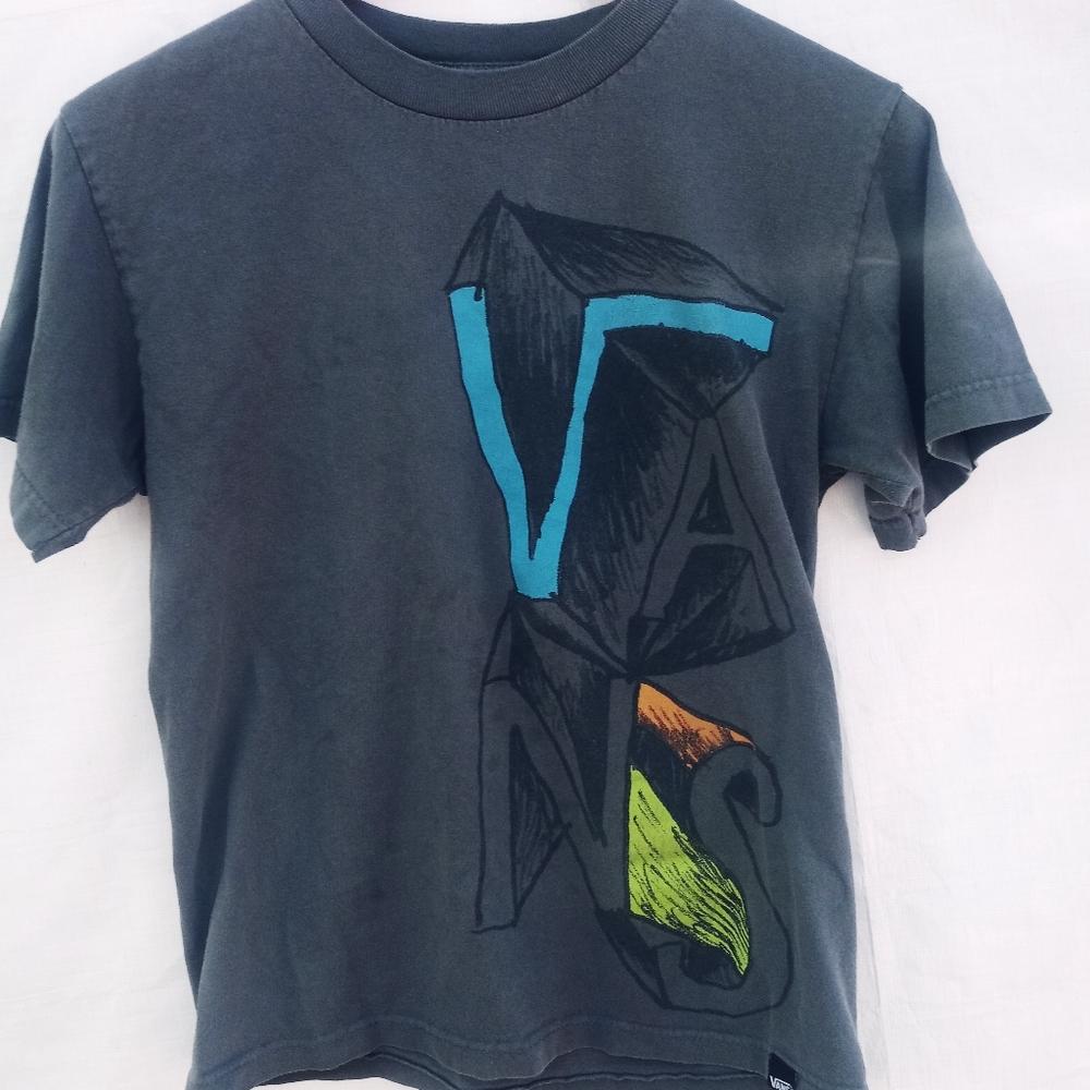 Vans Vintage 3D Lettering Graphic T-Shirt Size S